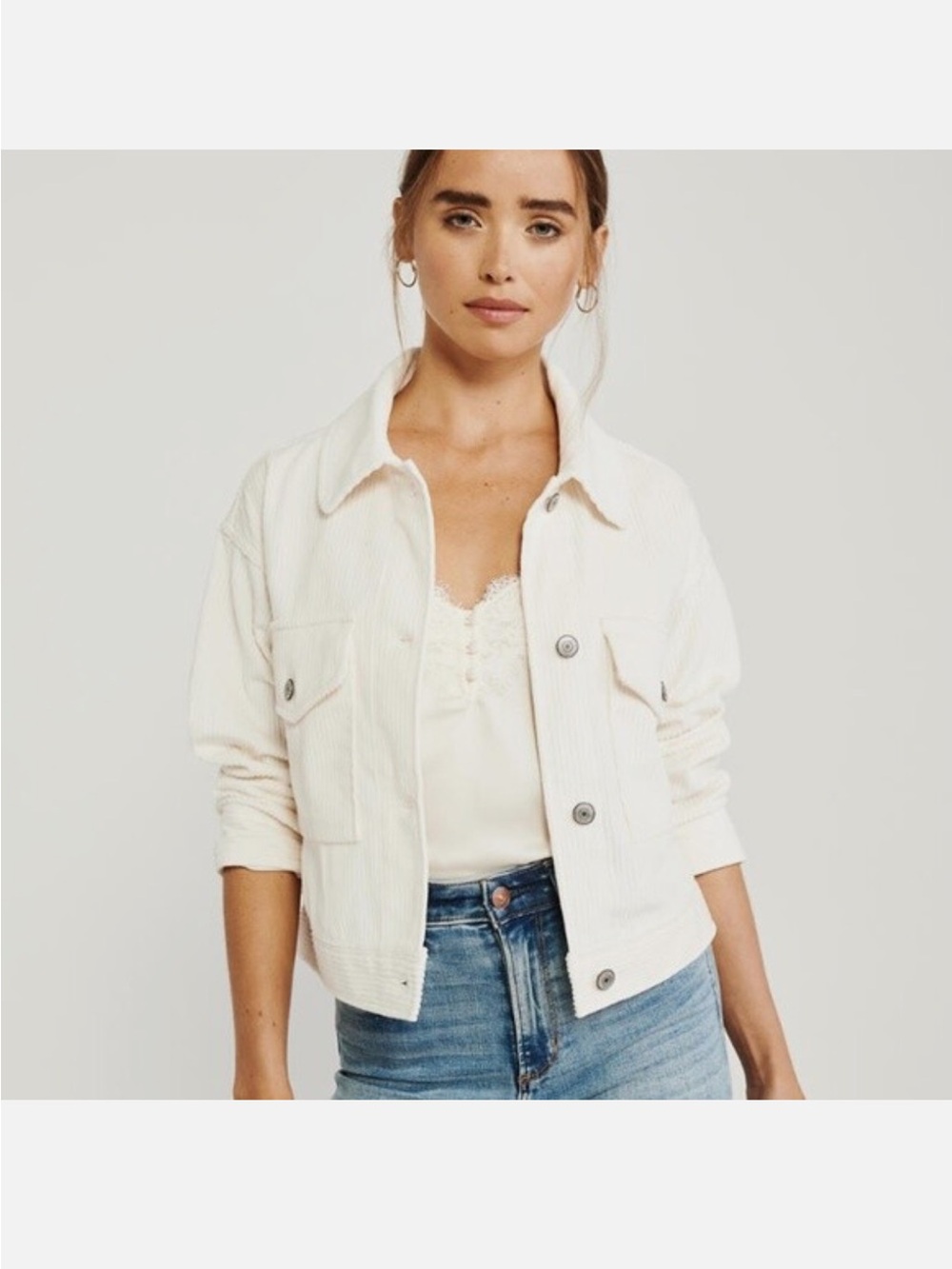Abercrombie Corduroy Crop Jacket